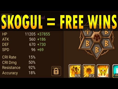 THIS IS WHY I HAVE 3 SKOGULS! (1v3 Siege Farming) - Summoners War