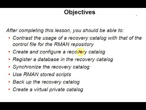Recovery Manager RMAN in Oracle Database