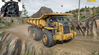 Z2 CAT 770Z Coalminer - Towing a Gaint Mud Load On Hilly Road | SnowRunner | Logitech G29 Gameplay