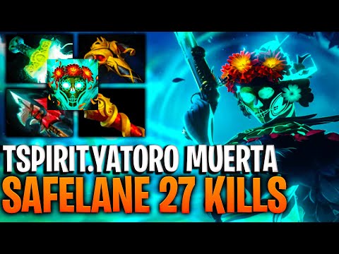 TSpirit.Yatoro Carry Muerta - Dota 2 Pro Immortal Muerta Gameplay [27/5/16]