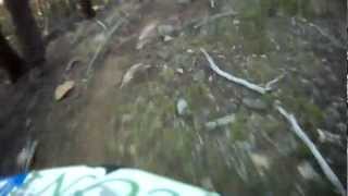 preview picture of video 'Downhill Track POV Helmet Camera @ Beechworth Mountain Bike Park - 24 Feb 2012'