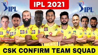 IPL 2021 : CSK Confirm Team Squad Announce | Chennai Super kings Full Player List for IPL 2021