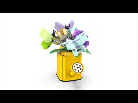 thumbnail video image 2 of Set LEGO Creator Flores en Regadera, 2 of 5