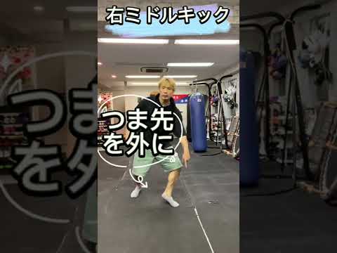 右ミドルキックの蹴り方
