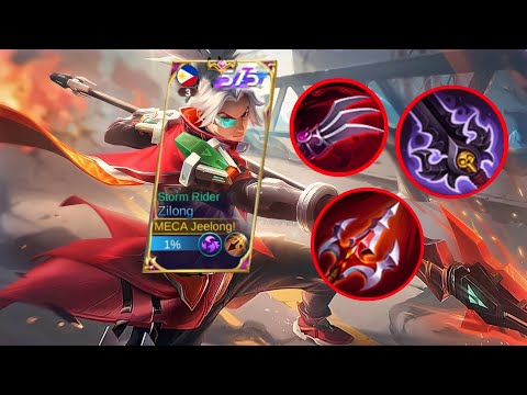 SAVAGE!! TOP GLOBAL ZILONG LIFESTEAL BUILD!! GAMEPLAY by Jeelong! | ZILONG BEST BUILD  -MLBB
