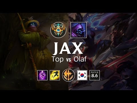 Jax Top vs Olaf - KR Challenger Patch 8.6