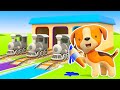 The Puppy Colors The Trains For Kids Helper Cars Cartoons For Kids Street Vehicles Cartoon