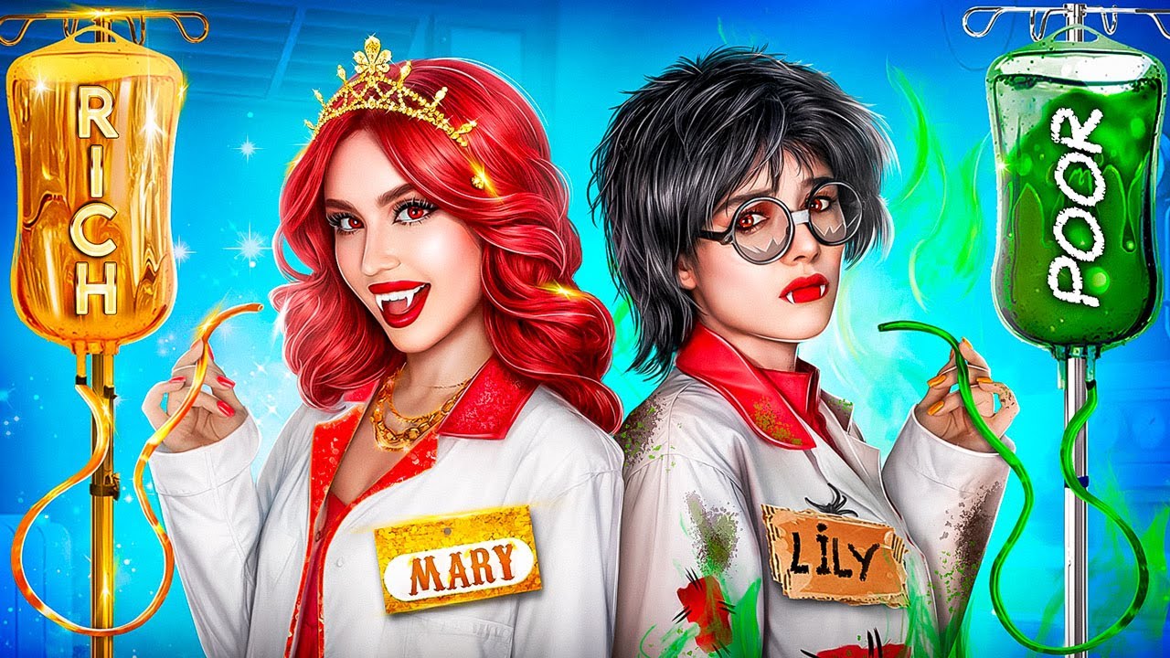 病院の貧乏なヴァンパイア VS リッチなヴァンパイア！リアルライフのヴァンパイア！