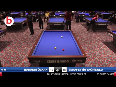 BAHADIR ÖZKAN & ŞERAFETTİN TAĞRİKULU Bilardo Maçı - 2019 TÜRKİYE KUPASI 1. ETAP ERKEKLER-1.ÖN ELEME