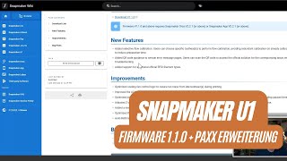 Snapmaker U1 - Firmware 1.1.0 + Paxx Erweiterung