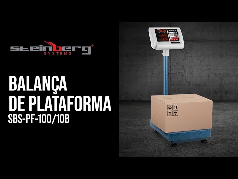 vídeo - Balança de plataforma - 100 kg / 0,01 kg - 40 x 30 cm - dobrável - ecrã LED