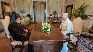 Ամենայն Հայոց Կաթողիկոսն հանդիպել է Հռոմի Սրբազան Քահանայապետի հետ