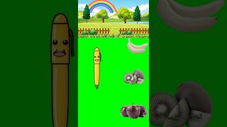 Hi, I have a yellow pen, which fruit is yellow? #shorts #animation #cartoon #usa #funny #english