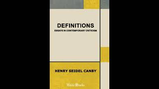 Definitions: Essays in Contemporary Criticism