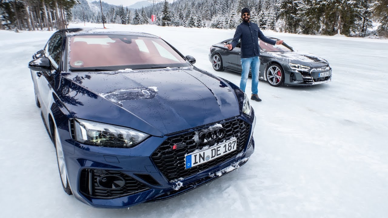 Driving The Audi RS5 & RS e-tron GT On Ice!