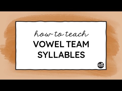 Teaching Vowel Team Syllables