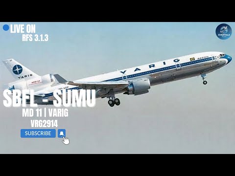 🔴 LIVE | Florianópolis ➝  Montevidéu | McDonnell Douglas MD-11 | Varig Airlines