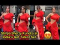 Gorgeous Judge Shilpa Shetty Looking To Hot In Red Outfit At India S Got Talent Set