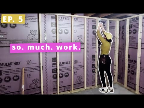 Building the Basement Walls (and My Upper Body Strength 😅) | Extreme Basement Renovation, EP 5