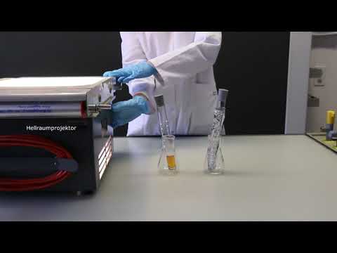 Reaktion von Brom mit Heptan (Alkan)