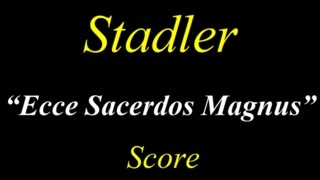 Ecce Sacerdos Magnus - Stadler - Score