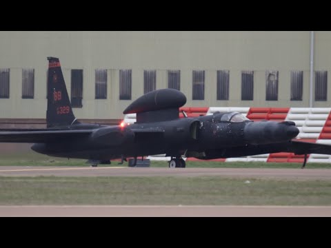 ✈ Lockheed U2-S Black01 68-0329 Departure from RAF Fairford