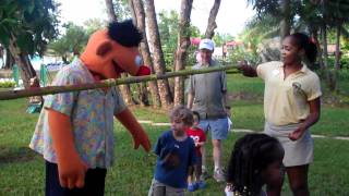Jamaica/Beaches Negril:  Animal Island Limbo Rock with Bert and Ernie (1)