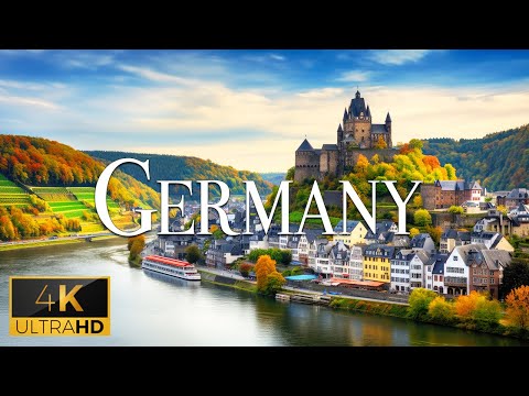 FLYING OVER GERMANY (4K Video UHD) - Calming Piano Music With Beautiful Nature Video For Relaxation