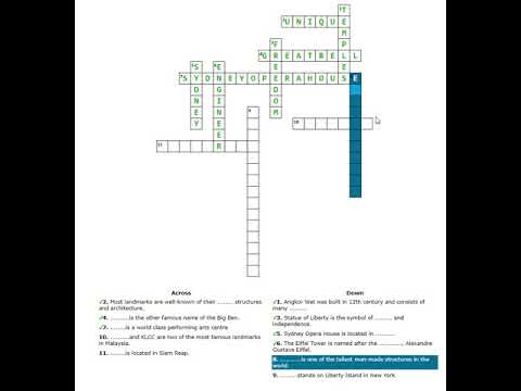 CROSSWORD - FAMOUS LANDMARKS