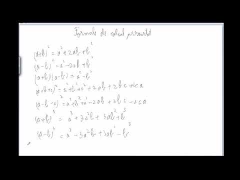 Formule de calcul prescurtat (clasa a 9-a)
