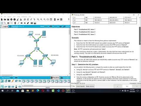 4.4.2.9 Packet Tracer   Troubleshooting IPv4 ACLs