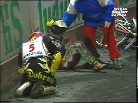 1999 Turniej Gwiazdkowy - Piła Bieg 2 Upadek Dobruckiego i Pawliczka