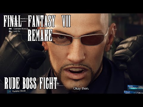 Rude BOSS FIGHT - Final Fantasy 7 Remake in 4K | SPOILER WARNING, no commentary