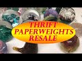 Collection  of Vintage Glass Paperweights For Resale On Ebay and In My Shop