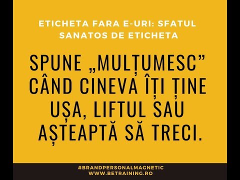 ETICHETA SI PROTOCOL - cum intram in incaperi | Andreea Stefanescu, Adrian Murariu | SergiuVoicu.Ro
