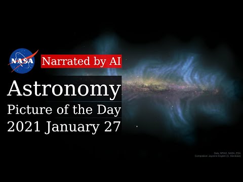 APOD: 2021-01-27 - The Vertical Magnetic Field of NGC 5775 (Narrated by Salli)