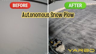Yarbo Autonomous Robot Snow Plowing - Cleaning up after an overnight storm