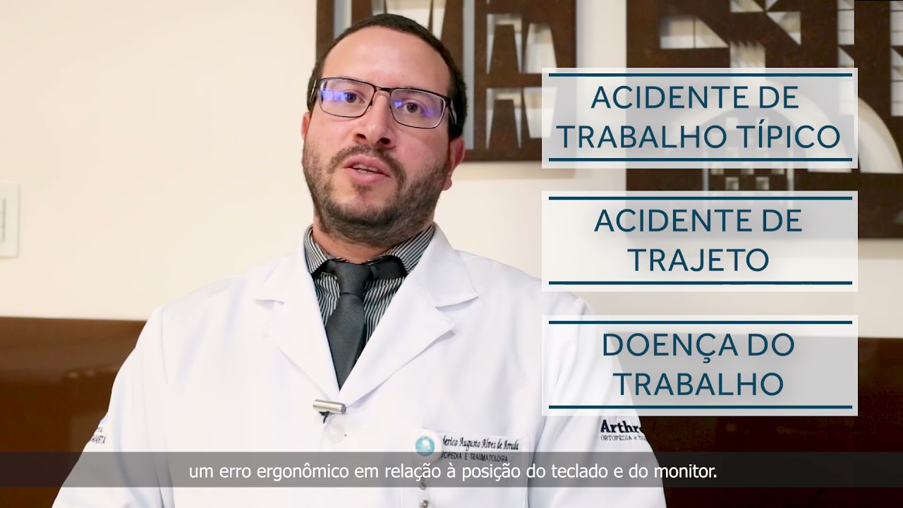 Quais são os três tipos de acidente de trabalho?