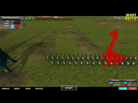 Beast Battle Simulator, first run in sandbox mode