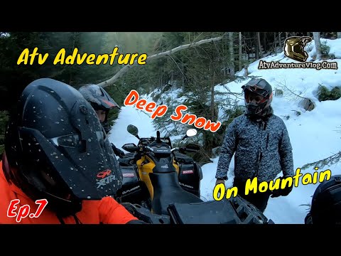 Stuck in Deep Snow on the Mountain - Atv Adventure