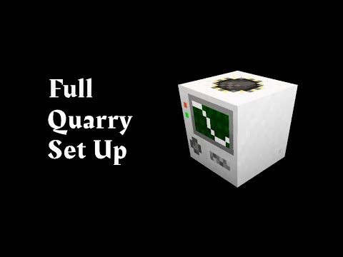 Full quarry set up (Minecraft build craft 1.12.2)