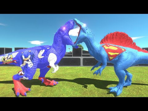 SONIC T REX DEATH RUN - Animal Revolt Battle Simulator