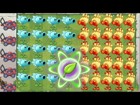 Snow Pea vs Fire Peashooter Max Level Power Up vs Zombies in Plants vs Zombies 2 Mobile