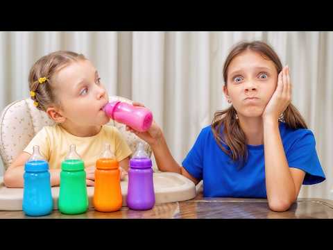 Dasha Pretends to Be a Baby and Learns to Help at Home