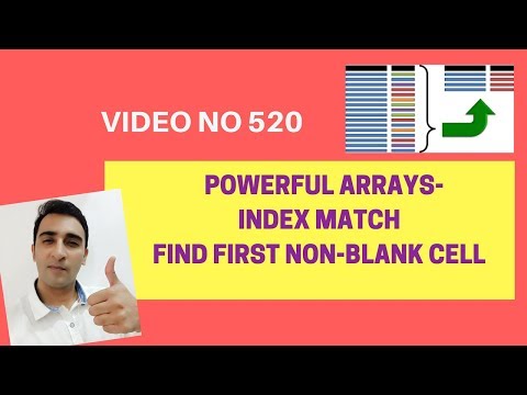 Learn Excel - Video 520- Arrays index match Pick up first non-blank value