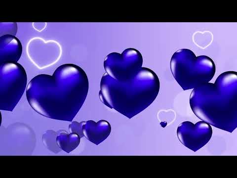 💙3D Blue Heart & 🤍White Neon Lights Love Heart Background Video (2023) / Heart Loop Video Background