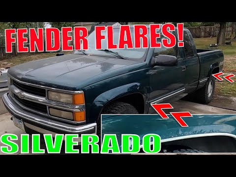 88-98 k1500 Covering Rust with Fender Flares! Cheap Fix.