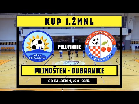 1. ŽMNL KUP: PRIMOŠTEN - DUBRAVICE  0:6, 22.01.2025.