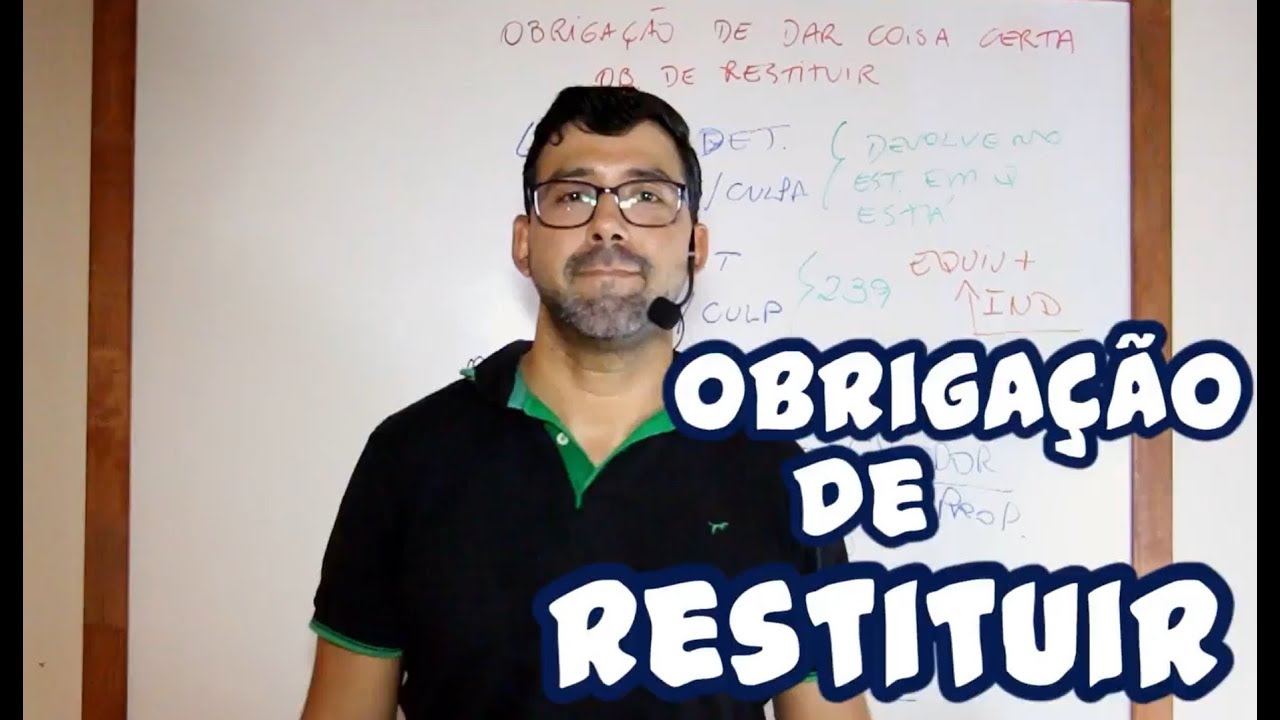 Direito das Obrigações - Obrigação de Restituir e Obrigação Pecuniária