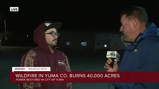 Yuma resident describes power outages, wildfire evacuations Wednesday